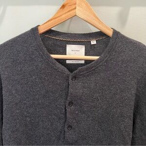 Billy Reid men’s Wool Cashmere Henley Sweater size Large